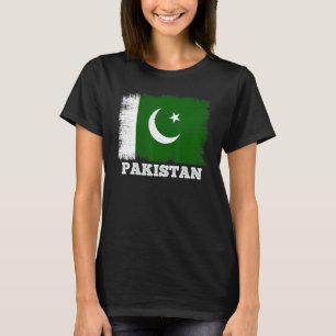 Camiseta Vintage Flag Paquistão Country Retro Flag Pakistan