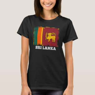 Camiseta Vintage Flag Sri Lanka Retro Flag Sri Lanca