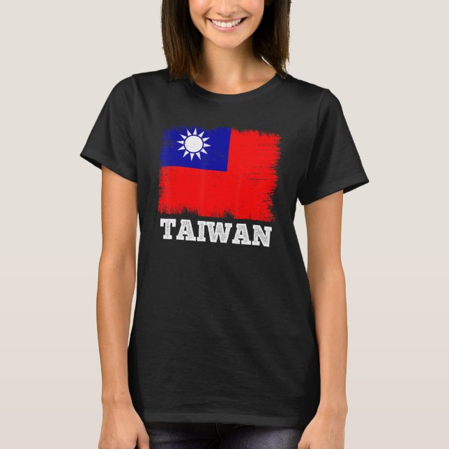 Camiseta Vintage Flag Taiwan País Retro Flag Taiwan (Frente)