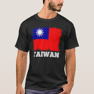 Camiseta Vintage Flag Taiwan País Retro Flag Taiwan