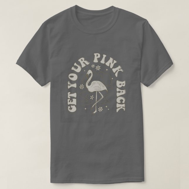 Camiseta Vintage Flamingo De Volta Rosa (Frente do Design)