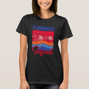 Camiseta Vintage Flamingo Funny Squad Three Cute Flamingos