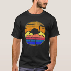 Camiseta Vintage Flamingo Retro Sunset Funny Amante de os a