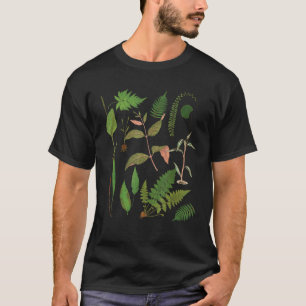 Camiseta Vintage Flor Botânica Fern Leaf Green Plant Bot