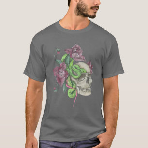 Camiseta Vintage Floral Caveira Múmia Bonita Correspondente