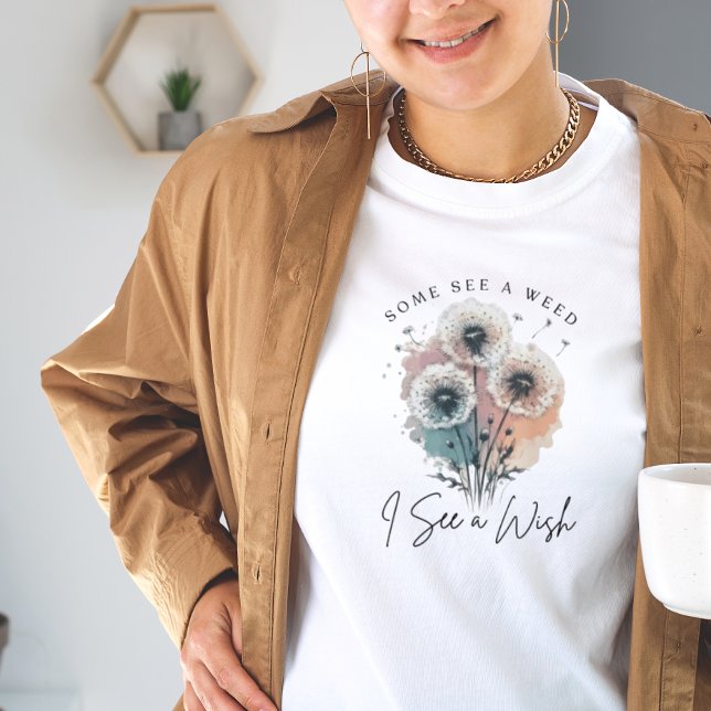 Camiseta Vintage Floral Dandelion Wish Trendy Botânica (Vintage Floral Dandelion Wish Trendy Botanical T-shirt Tee)