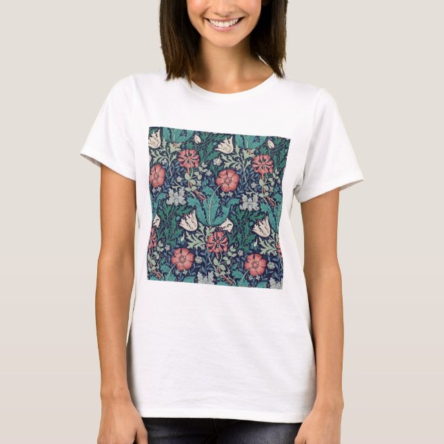 Camiseta Vintage Floral Pattern, William Morris (Frente)