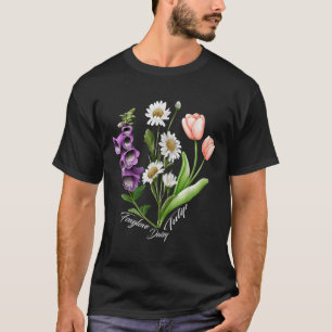 Camiseta Vintage Floral Plant Foxglove Daisy Tulip Flower G