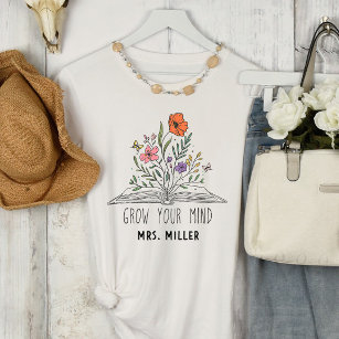 Camiseta Vintage Floral Torne Sua Mente Professora