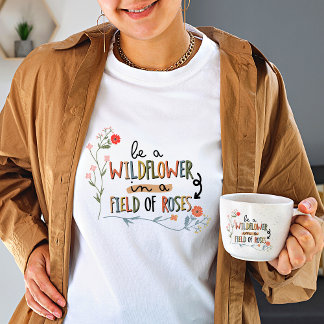 Camiseta Vintage Flores Selvagens Mulheres brancas
