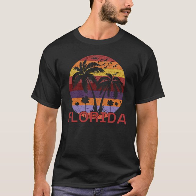 Camiseta Vintage Florida USA Summer Beach (Frente)
