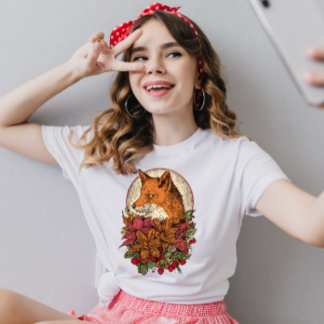 Camiseta Vintage Flowers Brown Fox