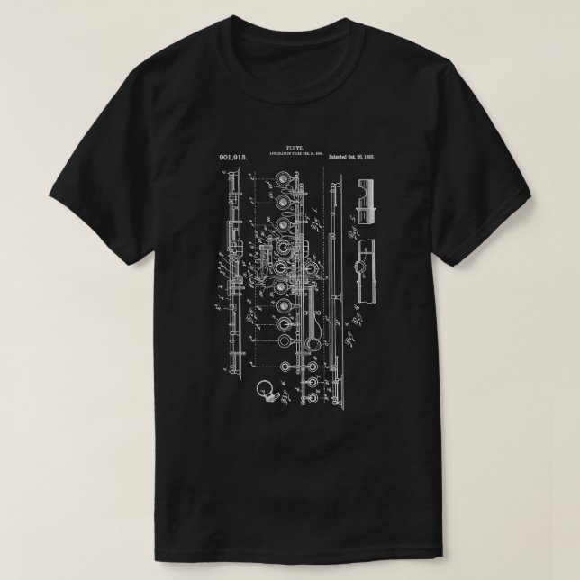 Camiseta Vintage Flute Marching Longsleeve (Frente do Design)