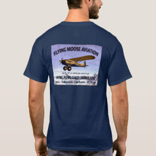 Camiseta Vintage Flying Moose Aviation Sign