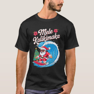 Camiseta Vintage Fofo Mele Kalikimaka Natal Papai Noel Surf