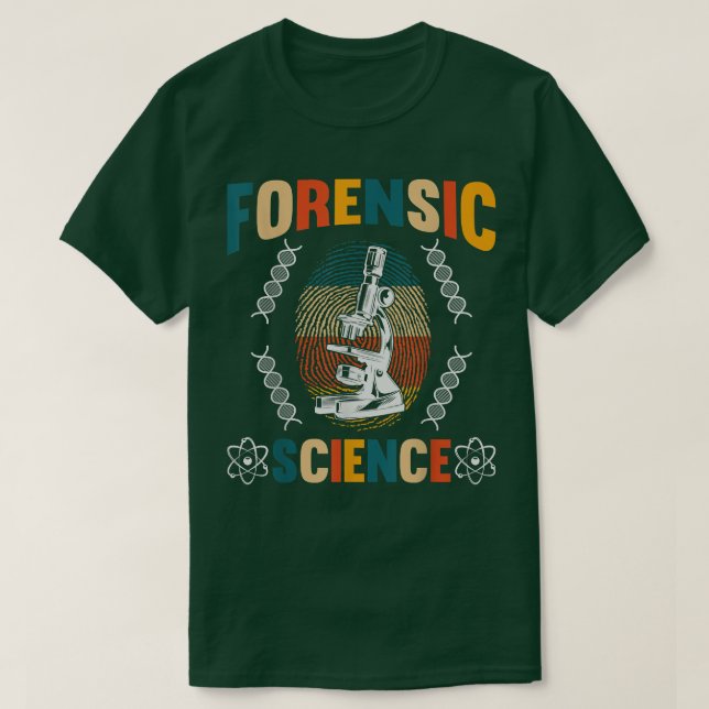 Camiseta Vintage Forensic Science Fingerprint Detective  (Frente do Design)