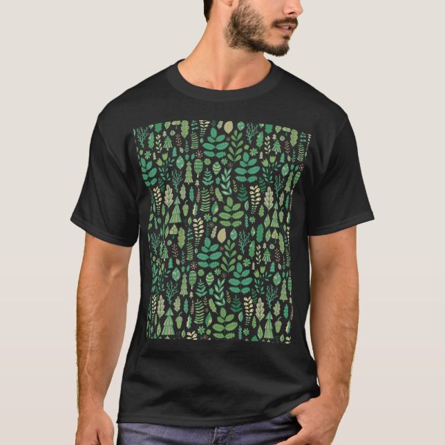 Camiseta Vintage Forest Floral Design (Frente)