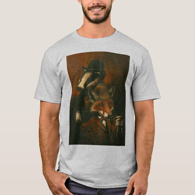 Camiseta Vintage Fox E Badger Sleuth (Frente)