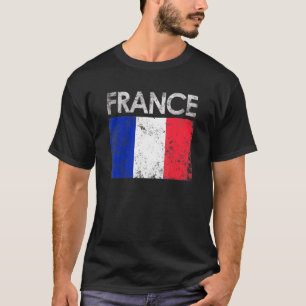 Camiseta Vintage França Bandeira Pride Francês