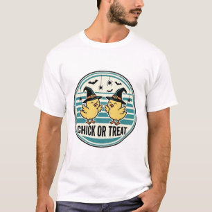 Camiseta Vintage Frango Ou Tratamento Dia das Bruxas Frango