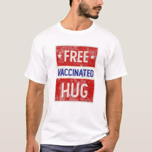 Camiseta Vintage FREE Vaccinated HUG I é totalmente vaxxed
