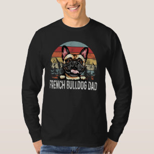 Camiseta Vintage French Buldog Pai Retro Sunset Padthers Da