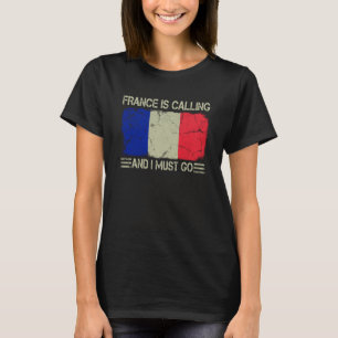 Camiseta Vintage French Flag France está chamando e eu devo