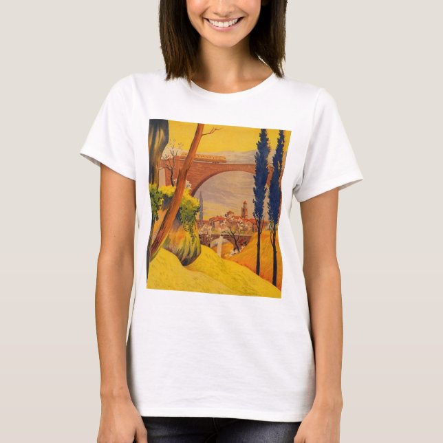 Camiseta Vintage French Railroad Viagem (Frente)