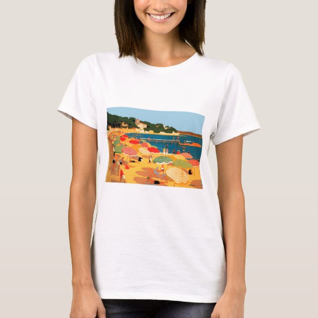 Camiseta Vintage French Riviera Beach (Frente)
