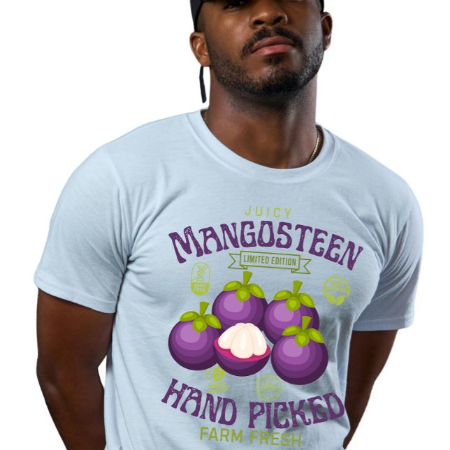 Camiseta Vintage Fruit Label Tropical Mangosteen  (Criador carregado)