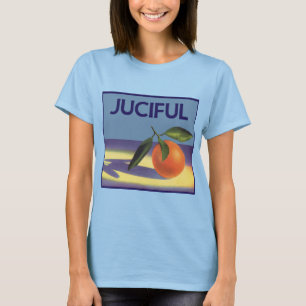 Camiseta Vintage Fruta Crate Label Art, Laranjas Juciosas