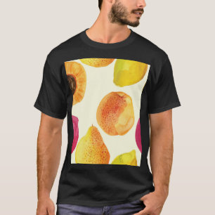 Camiseta Vintage Fruta de Aquarela Fresca