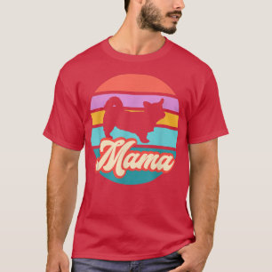 Camiseta Vintage Funny Corgi Mama Cachorro Mãe Dia de as mã