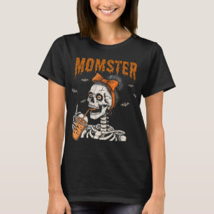 Camiseta Vintage Funny Momster Skeleton Halloween