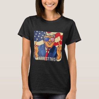 Camiseta Vintage Funny Trump Prisão Em 4 De Julho De 2024