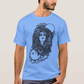 Camiseta Vintage Gaia Moon e Deusa do Sol