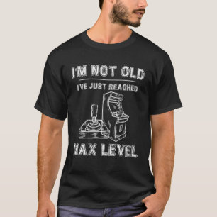 Camiseta Vintage Games de Nível Máximo Não Alcançado