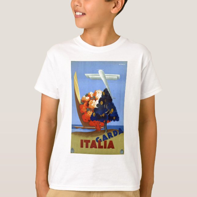 Camiseta Vintage Garda Italy Europe Air Viagem (Frente)