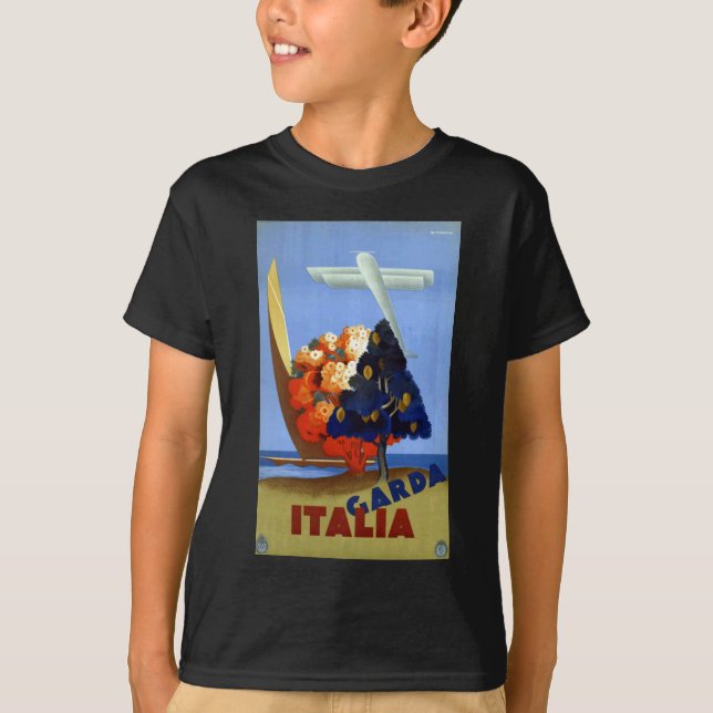Camiseta Vintage Garda Italy Europe Air Viagem (Frente)
