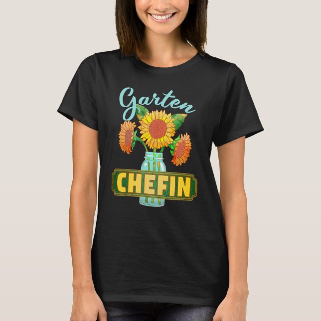 Camiseta Vintage Garden Chef Com Girassóis (Frente)