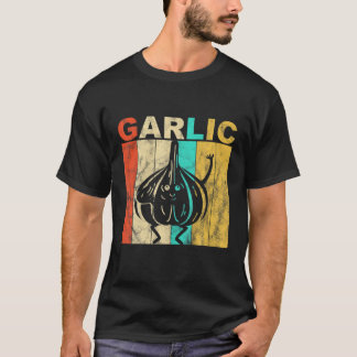 Camiseta Vintage Garlic Vegan Vegetarian Garlic Lover