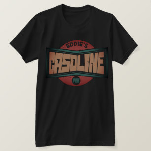 Camiseta Vintage gasolina - sinal retro crachá fantástico T