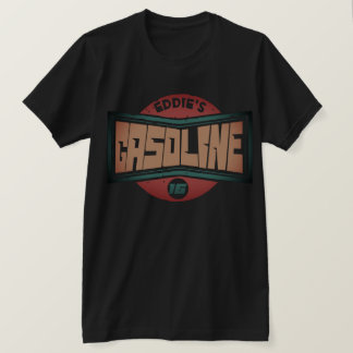 Camiseta Vintage gasolina - sinal retro crachá fantástico T