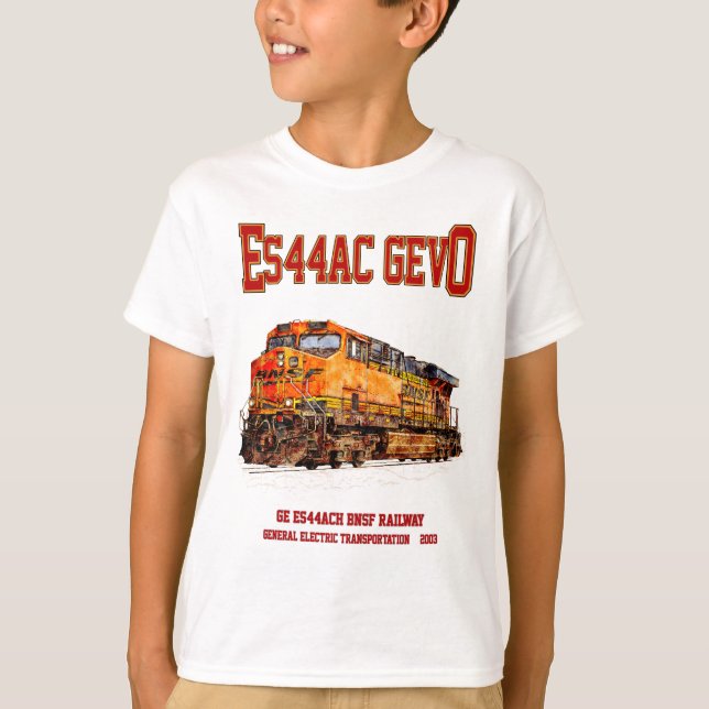 Camiseta Vintage GE ES44AC GEVO Locomotive Diesel (Frente)