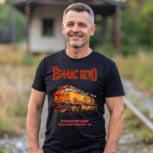 Camiseta Vintage GE ES44AC GEVO Locomotive Diesel (Criador carregado)