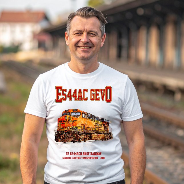 Camiseta Vintage GE ES44AC GEVO Locomotive Diesel (Vintage GE ES44AC GEVO Diesel Locomotive. Mens Basic T-Shirt)