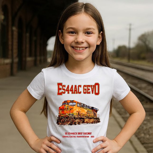 Camiseta Vintage GE ES44AC GEVO Locomotive Diesel (Vintage GE ES44AC GEVO Diesel Locomotive. Girl Basic T-Shirt)