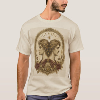 Camiseta Vintage Gemini Zodiac Twins Art