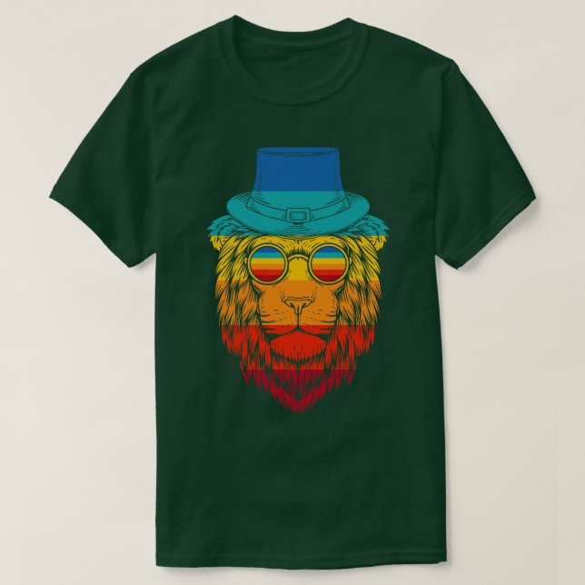 Camiseta Vintage Gentleman Lion (Frente do Design)
