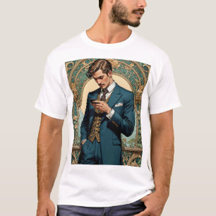 Camiseta Vintage Gentleman Smartphone Modern Classn Shirt